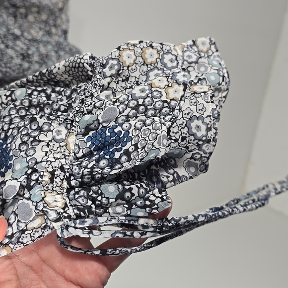 {Suncoo Paris} Blue Floral Print Blouse with Tassle Details - Size XS - Picture 7 of 17